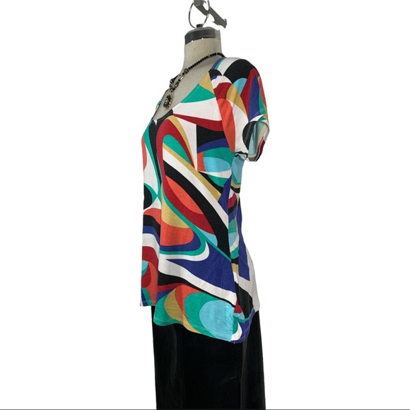 🌹3/25 🌹 Relativity Multicoloured Blouse Size L - Picture 6 of 8